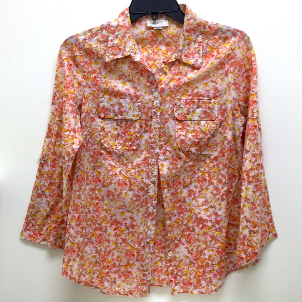 Loft Floral Button-down shirt